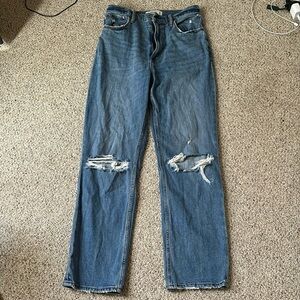 Size 28 Abercrombie & Fitch ankle straight high rise jeans